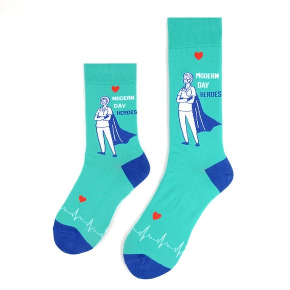 Health Care Heroes Modern Heroes Novelty Socks S/M - Picture 7 of 9